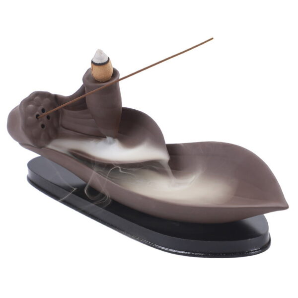 Lotus Petal Ceramic Backflow Stick Incense Burner