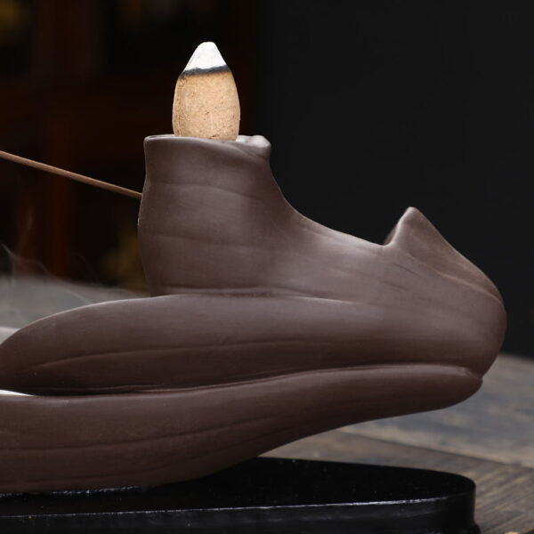 Lotus Petal Ceramic Backflow Stick Incense Burner