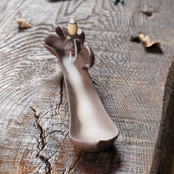 Lotus Flower Petal Ceramic Incense Burner for Incense Stick