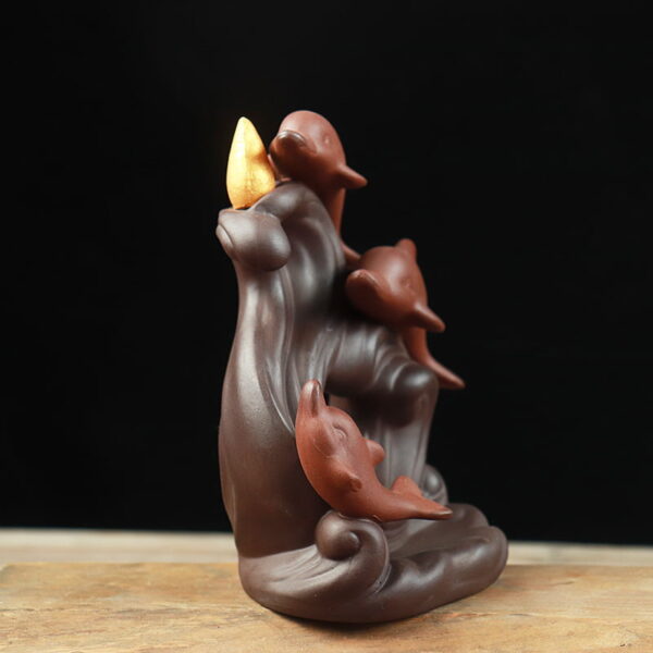Dolphin Spray Backflow Incense Burner