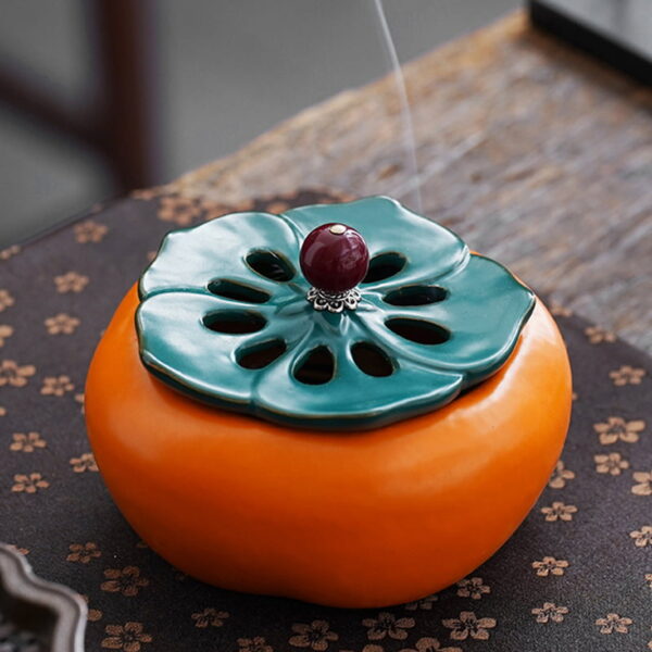 Persimmon Ceramic Incense Burner