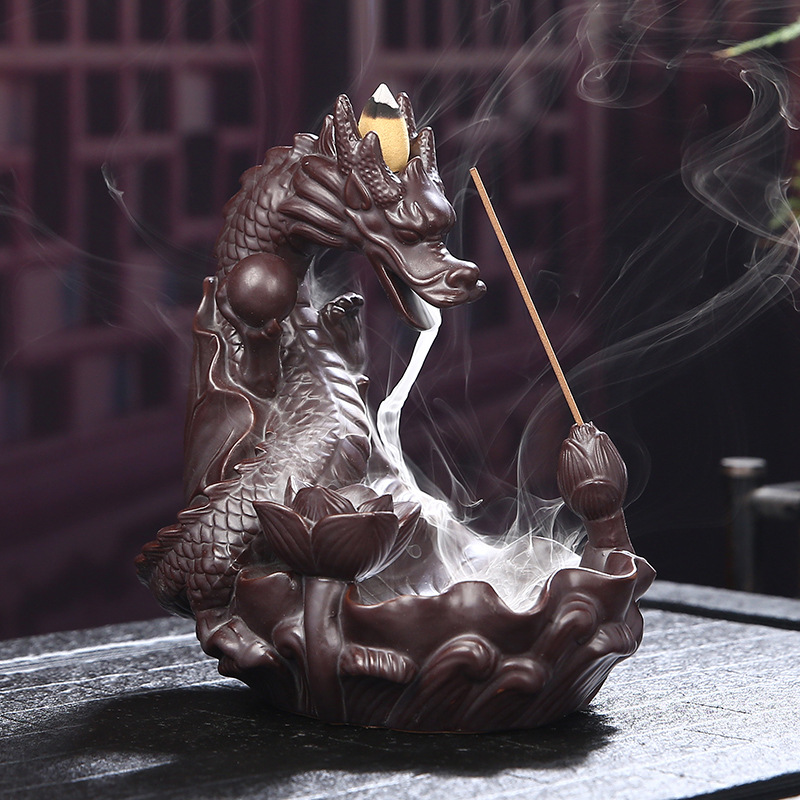 Dragon Lotus Flow Back Incense Burner