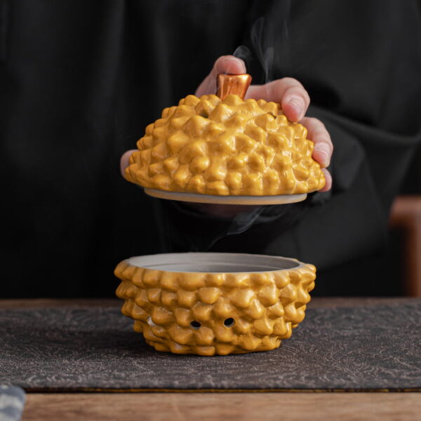 Vivid Durian Ceramic Incense Coil Burner