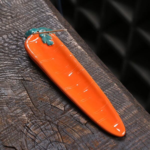 Ceramic Carrot Incense Holder