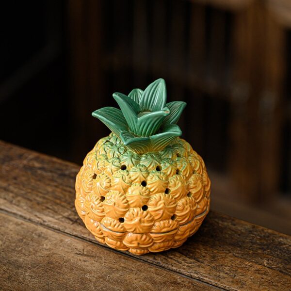 Vivid Pineapple Ceramic Coil Incense Burner