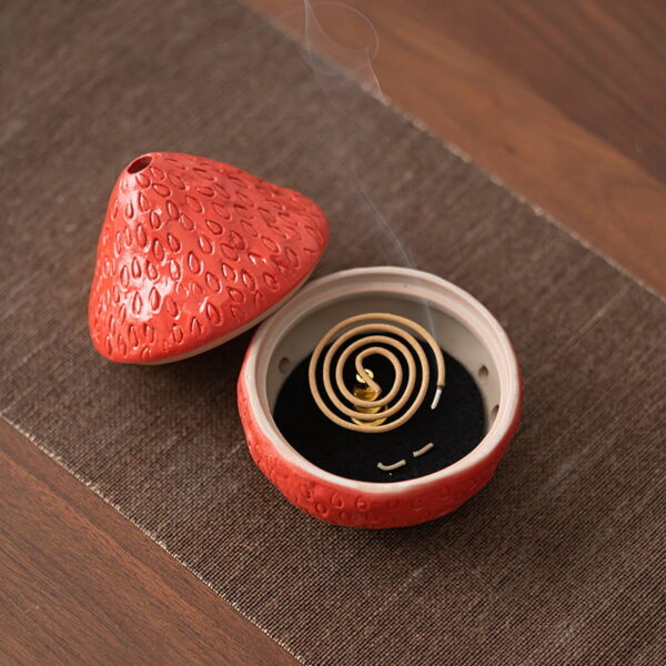 Strawberry Ceramic Incense Coil Burner
