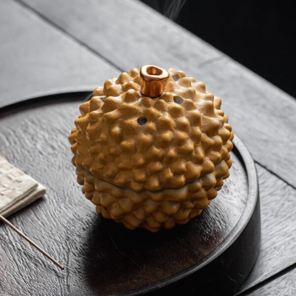 Vivid Durian Ceramic Incense Coil Burner