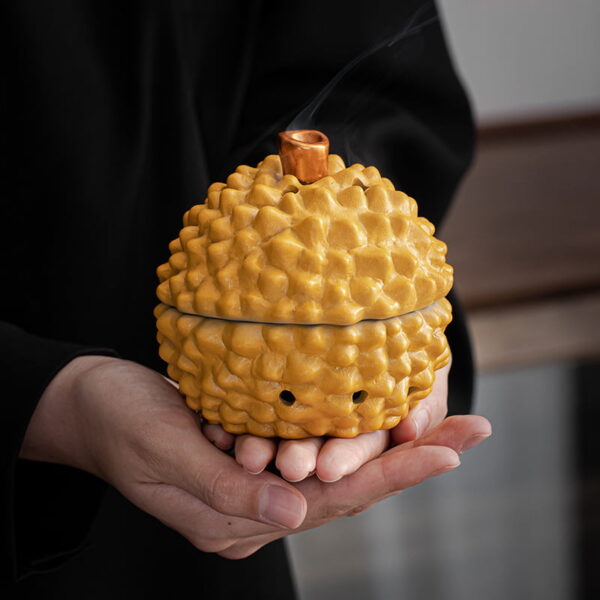 Vivid Durian Ceramic Incense Coil Burner