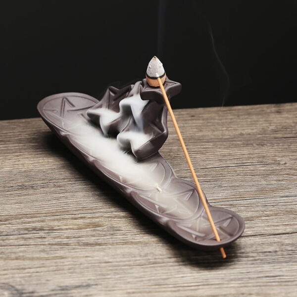 O1CN01NrAhiU1kW4LRb8O3d_!!2551464690-0-cib Five-pointed Stars Boat Ceramic Waterfall Stick Incense Burner