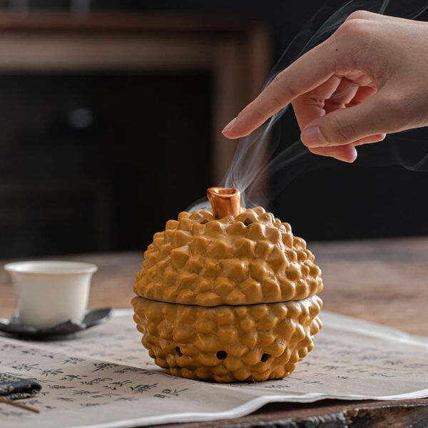 ceramic durian incense burner