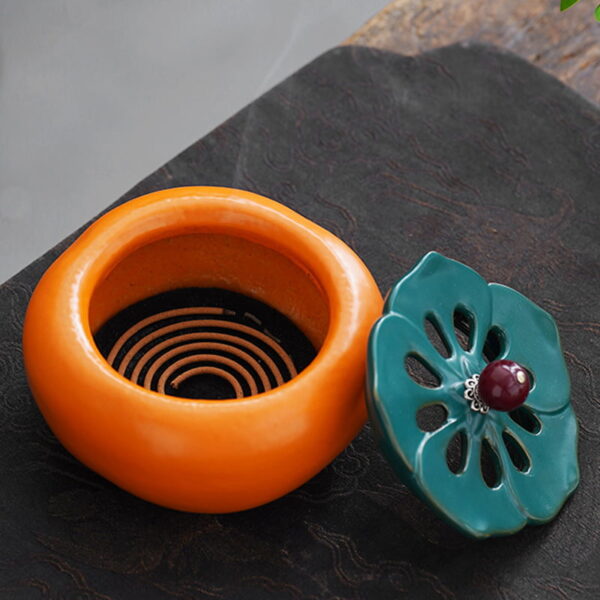 Persimmon Ceramic Incense Burner