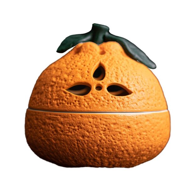 Cute Orange Ceramic Incense Coil Burner