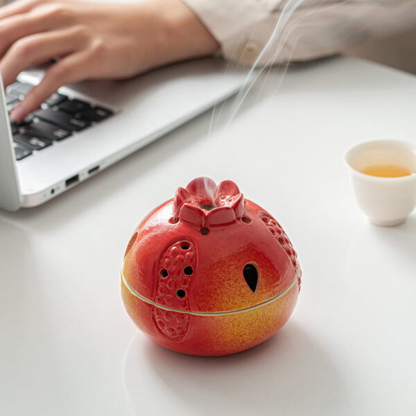 Ceramic Pomegranate Incense Burner