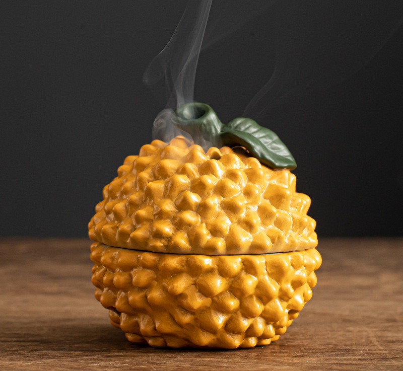 Vivid Durian Ceramic Incense Coil Burner