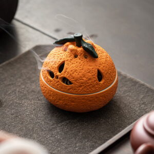 Cute Orange Ceramic Incense Coil Burner