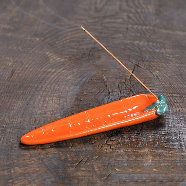 Ceramic Carrot Incense Holder