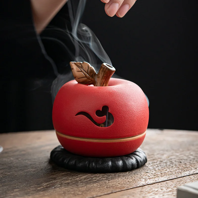 Ceramic Apple Incense Stove