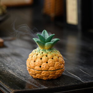 Vivid Pineapple Ceramic Coil Incense Burner Vivid Pineapple Ceramic Coil Incense Burner
