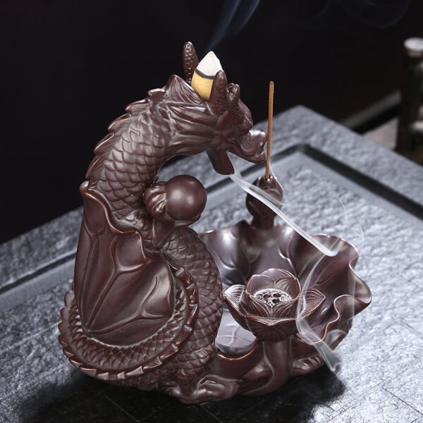 Dragon Lotus Flow Back Incense Burner