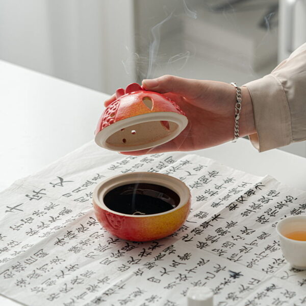 Ceramic Pomegranate Incense Burner