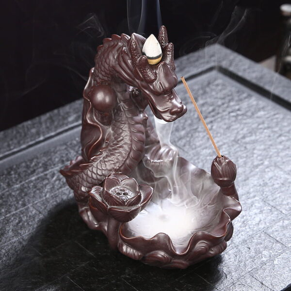 Dragon Lotus Flow Back Incense Burner
