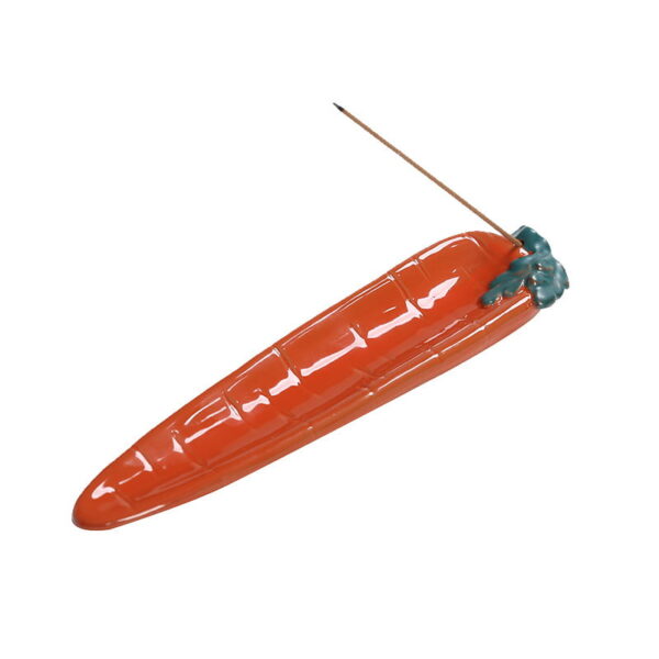 Ceramic Carrot Incense Holder
