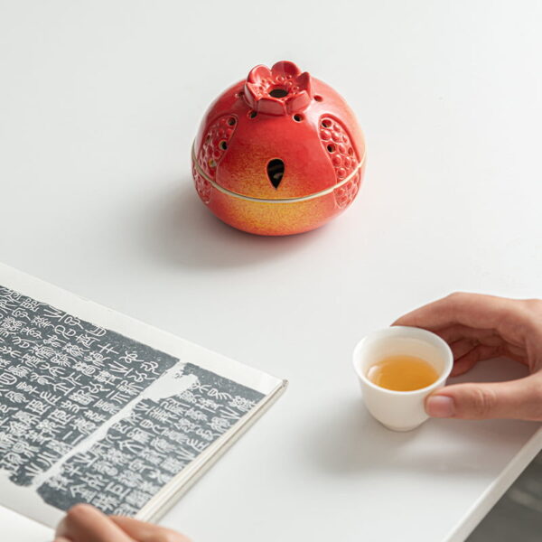 Ceramic Pomegranate Incense Burner