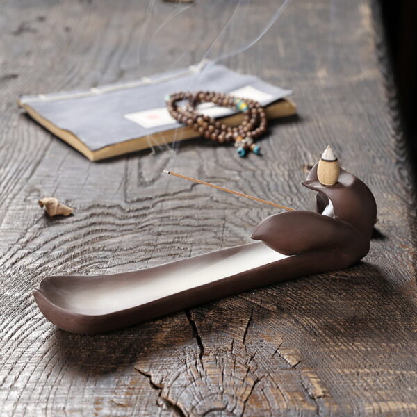 Lotus Flower Petal Ceramic Incense Burner for Incense Stick