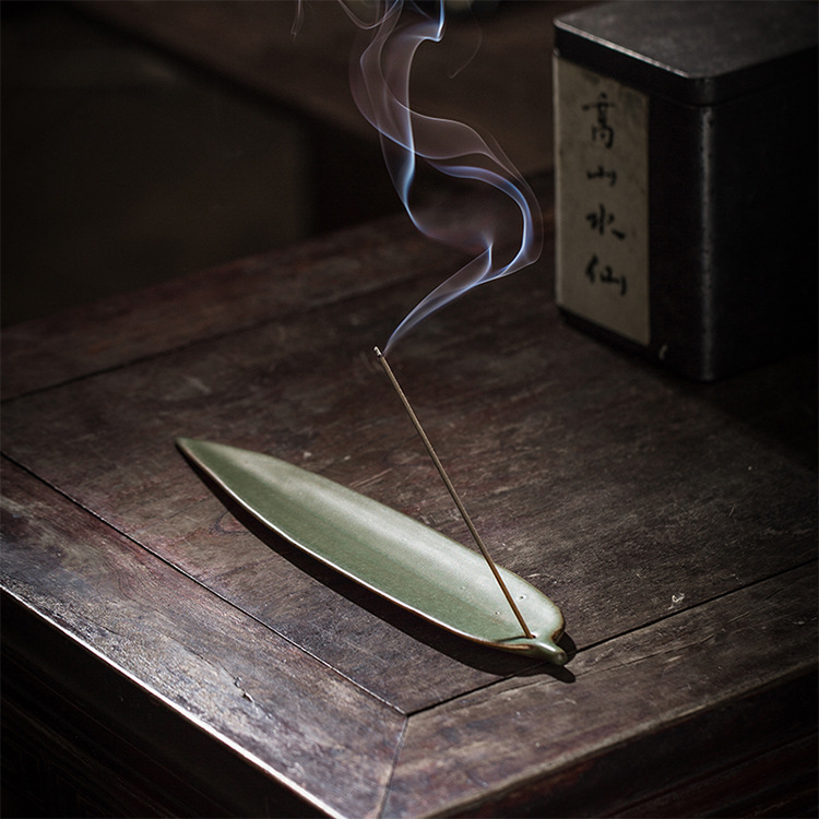 Ceramic Bamboo Incense Holder