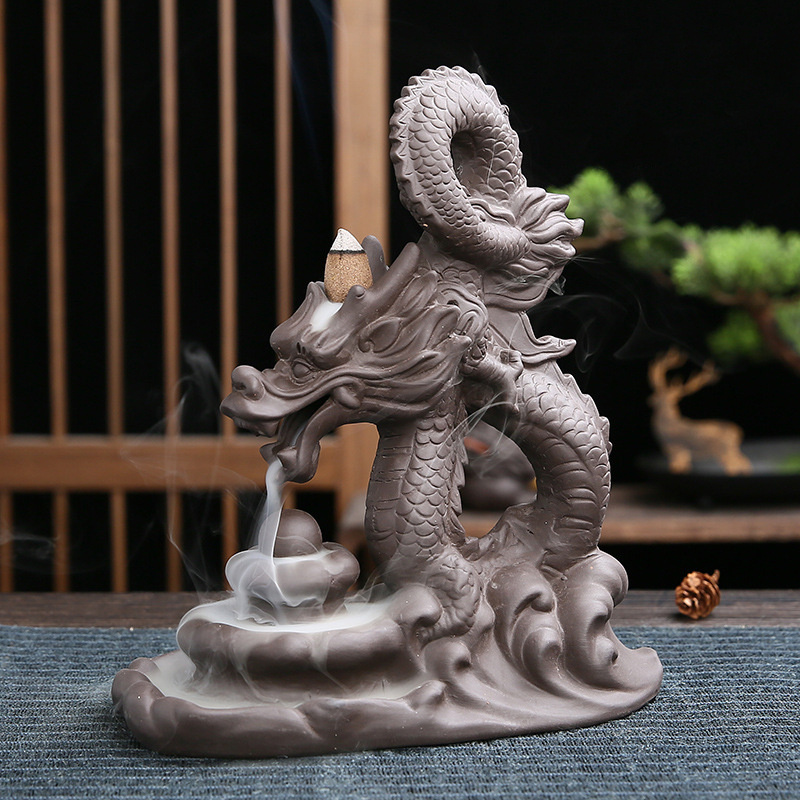 Dragon Spray Ceramic Cone Incense Burner