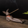 Lying Down Rabbit Incense Stick Holder