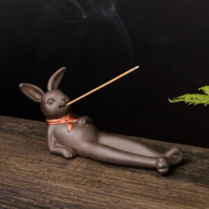 Lying Down Rabbit Incense Stick Holder