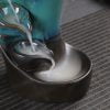 Ceramic Blue Cup Waterfall Incense Burner - Image 3