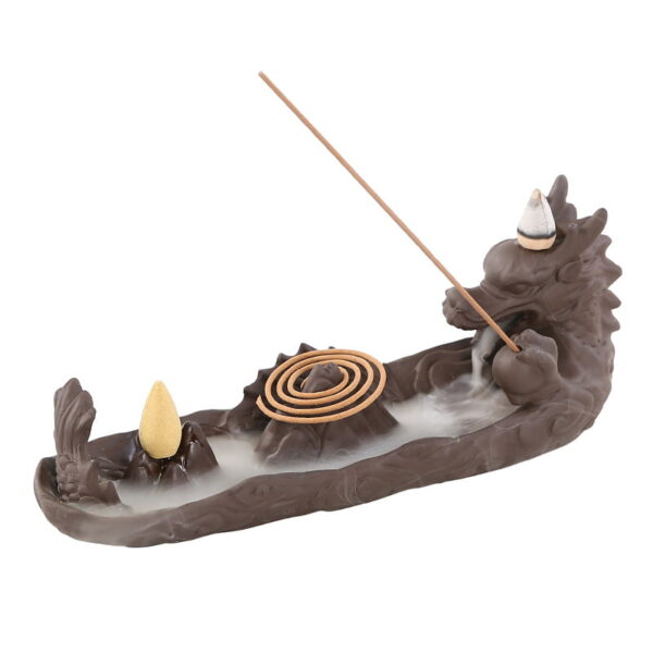 Dragon Boat Hill Backflow Coil Stick Incense Burner