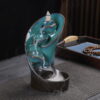 Ceramic Blue Cup Waterfall Incense Burner Ceramic Blue Cup Waterfall Incense Burner