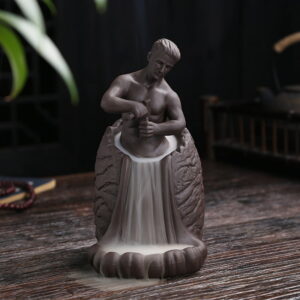 Carving Man Incense Waterfall Burner