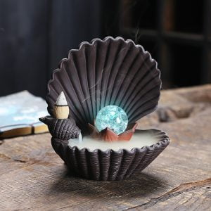 seashell waterfall incense burner