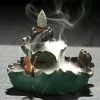 Lotus Backflow Incense Burner, Ceramic Waterfall Incense Burner - Image 4