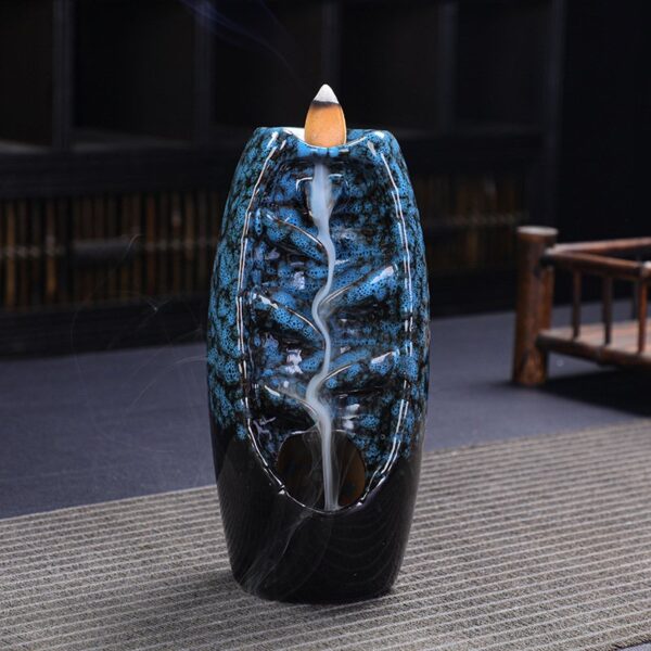 Barrel Shape Ceramic Waterfall Incense Burner Barrel Shape Ceramic Waterfall Incense Burner