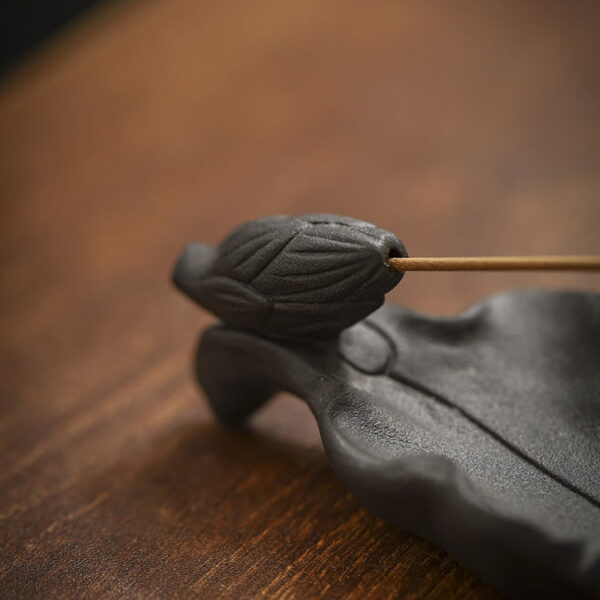 Lotus Leaf Incense Burner, Ceramic Incense Stick