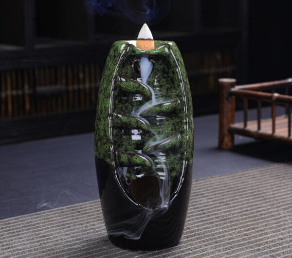 Barrel Shape Ceramic Waterfall Incense Burner Barrel Shape Ceramic Waterfall Incense Burner