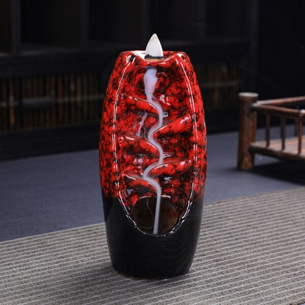 Barrel Shape Ceramic Waterfall Incense Burner Barrel Shape Ceramic Waterfall Incense Burner