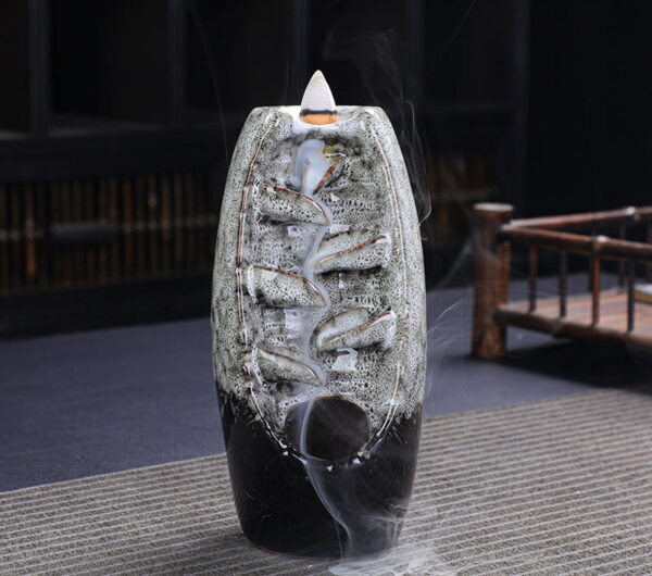 Barrel Shape Ceramic Waterfall Incense Burner Barrel Shape Ceramic Waterfall Incense Burner
