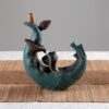 Blue Lotus Flower Retro Lotus Leaf Ceramic Backflow Incense Burner Waterfall Blue Lotus Flower Retro Lotus Leaf Ceramic Backflow Incense Burner Waterfall