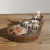 Lotus Fish Pool Backflow Incense Burner Waterfall - Image 4