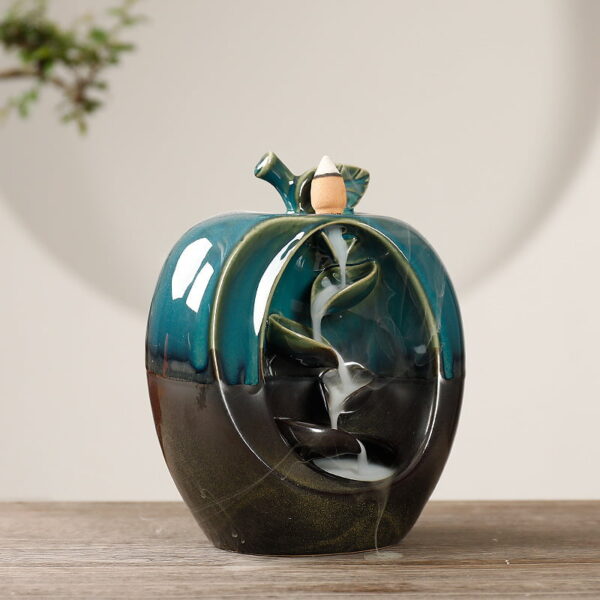 10723749250_1111592923 Ceramic Apple Backflow Incense Burner