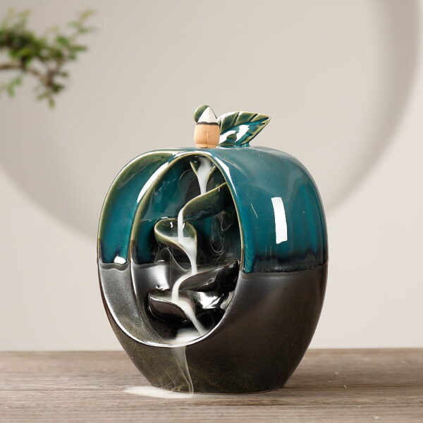 10780031396_1111592923 Ceramic Apple Backflow Incense Burner