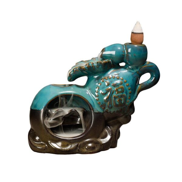 Gourd Good Fortune Ceramic Smoke Backflow Incense Burner