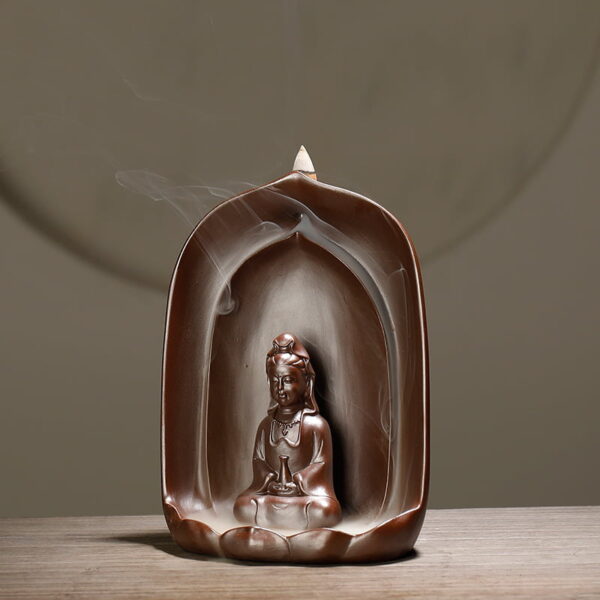 Guanyin Bodhisattva Ceramic Backflow Incense Stove Guanyin Bodhisattva Ceramic Backflow Incense Stove