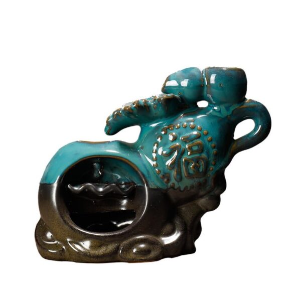 Gourd Good Fortune Ceramic Smoke Backflow Incense Burner